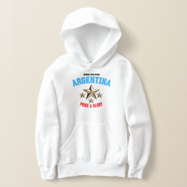 Argentina National Pride Edition Kids Hoodie T Shirt (Laydown)