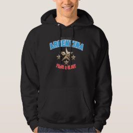 Argentina Nationalstolthet Edition Tröja med Huva Hoodie