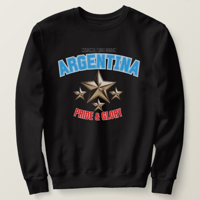 Argentina Nationalstolthet Herr Basic Tröja Lång Ärmad Tröja (Design framsida)