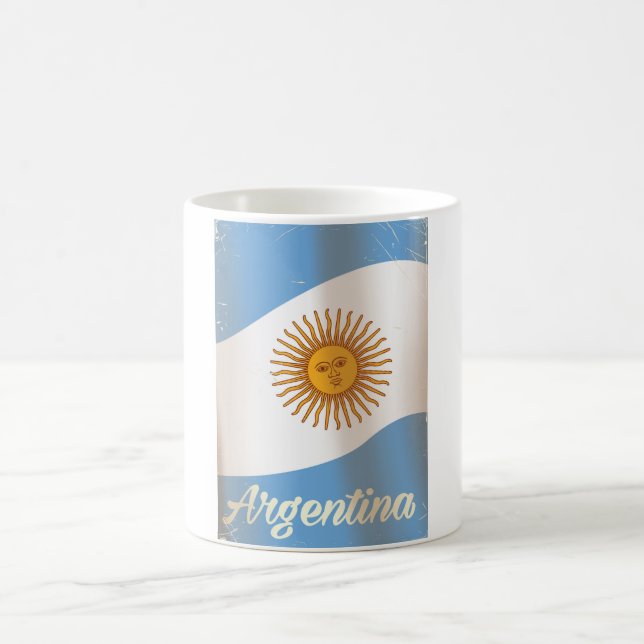 Argentina Nationell flagga semester affisch Kaffemugg (Center)