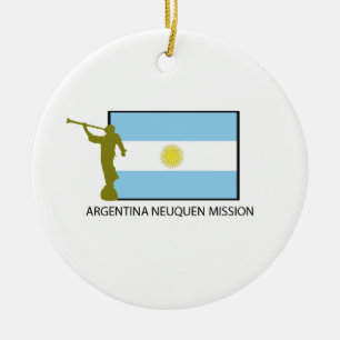 ARGENTINA NEUQUEN BESKICKNING LDS JULGRANSPRYDNAD KERAMIK