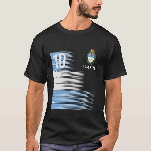 Argentina nummer 10 Flagga Manar Women Kids Boy T Shirt (Framsida)