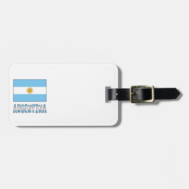 Argentina och argentinska flaggan bagagebricka (Horisontell Framsida)
