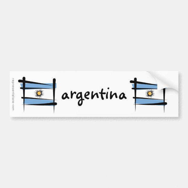Argentina Penselflagga Bildekal (Framsidan)