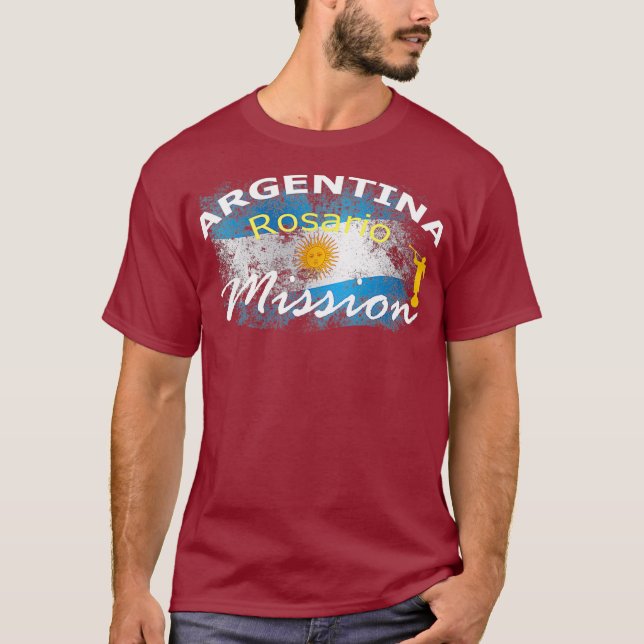 Argentina Rosario Mormon LDS Uppdrag missionär T Shirt (Framsida)