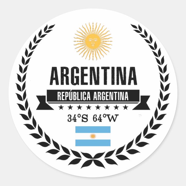 Argentina Runt Klistermärke (Framsida)