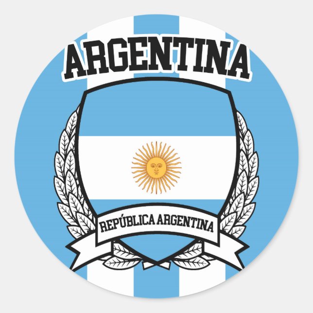 Argentina Runt Klistermärke (Framsida)