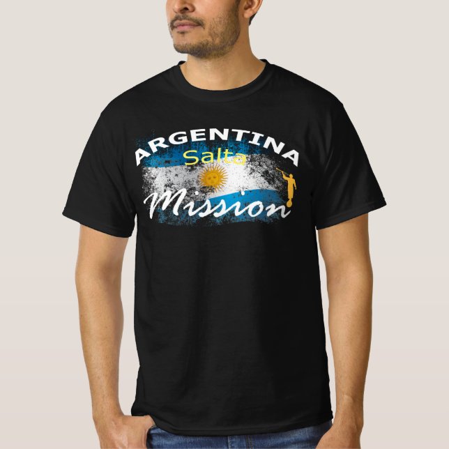 Argentina Salta Mormon LDS Uppdrag T Shirt (Framsida)