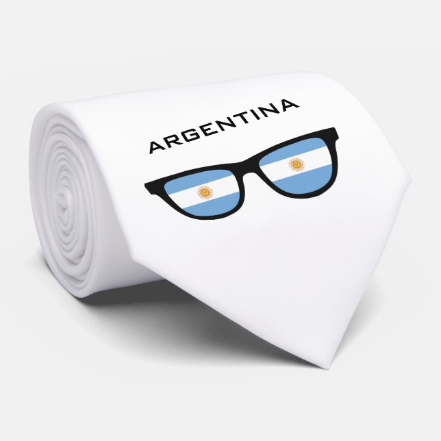 Argentina Shades anpassningsbar text & färg tie Slips (Rullad)