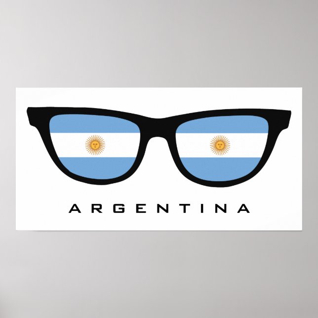 Argentina Shades anpassningsbar text och färg post Poster (Framsidan)