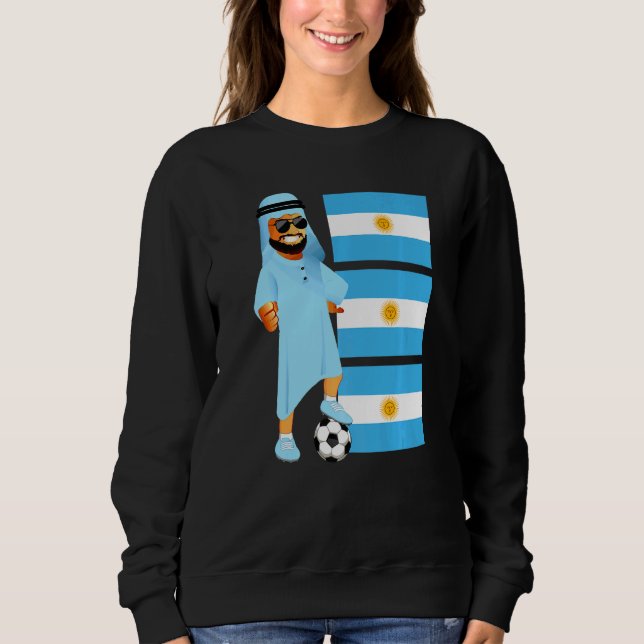Argentina Sheik Argentina Flag Soccer T Shirt (Framsida)