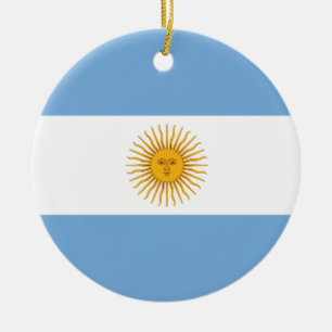 Argentina slättflagga julgransprydnad keramik