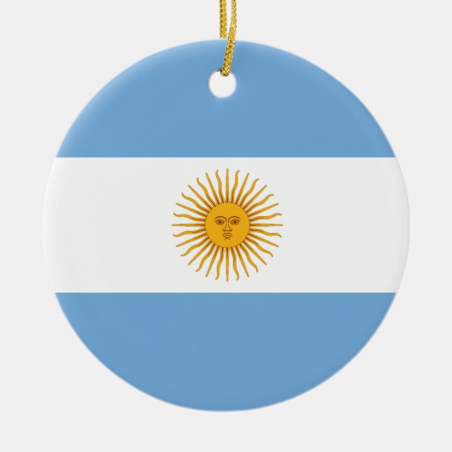 Argentina slättflagga julgransprydnad keramik (Framsidan)