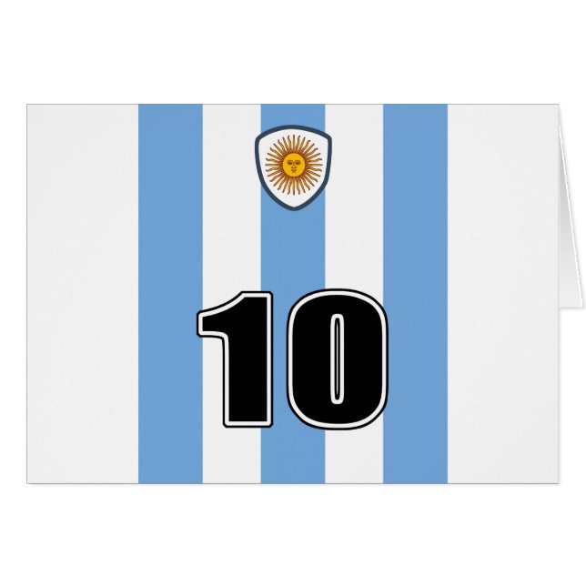 Argentina soccer hälsningskort (Framsidan Horizontal)