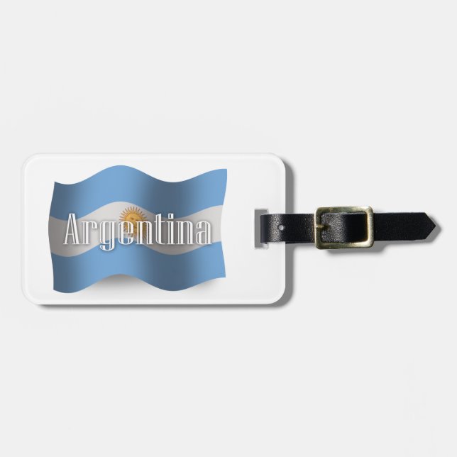 Argentina som vinkar flagga bagagebricka (Horisontell Framsida)
