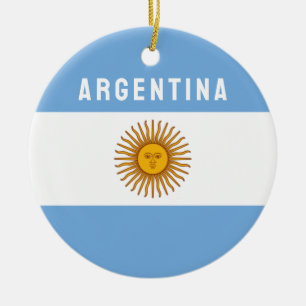 Argentina Sydamerika Flagga Buenos Aires Julgransprydnad Keramik