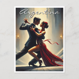 Argentina Tango Dancing Couple Vykort