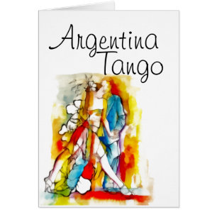 Argentina tango hälsningskort