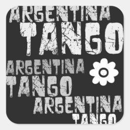 Argentina Tango Sticker Fyrkantigt Klistermärke