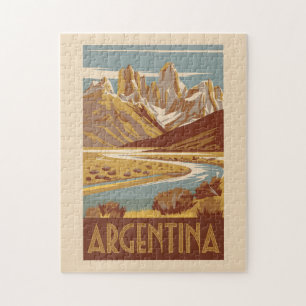 Argentina Travel Art Vintage Pussel