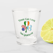 Argentina USA Irland Flaggor Shamrock Personlig 