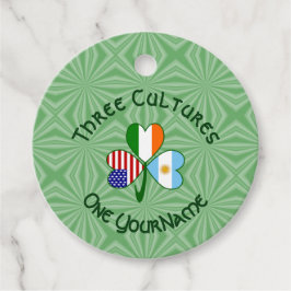 Argentina, USA, Shamrock Flagga Personlig Gåvor Etiketter