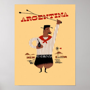 Argentina vintage resor poster