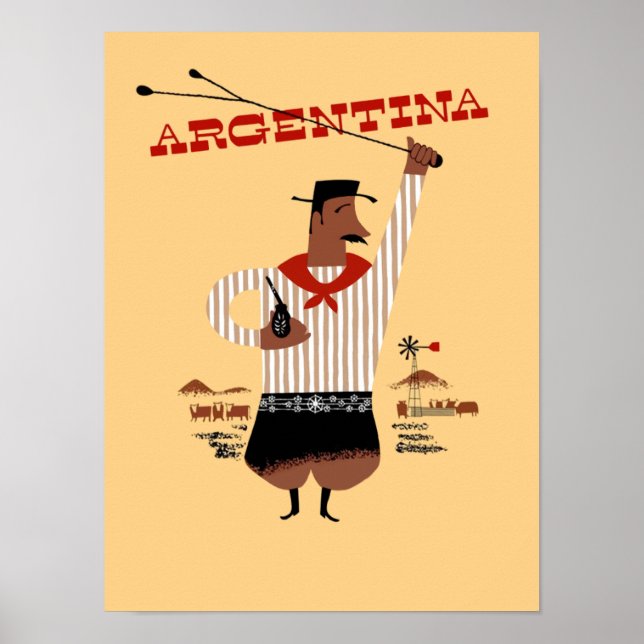 Argentina vintage resor poster (Framsidan)