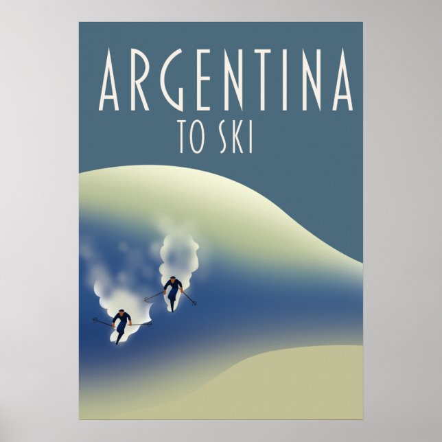 Argentina Vintage skidisplayaffisch Poster (Framsidan)