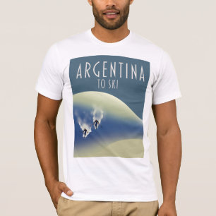 Argentina Vintage skidisplayaffisch T Shirt