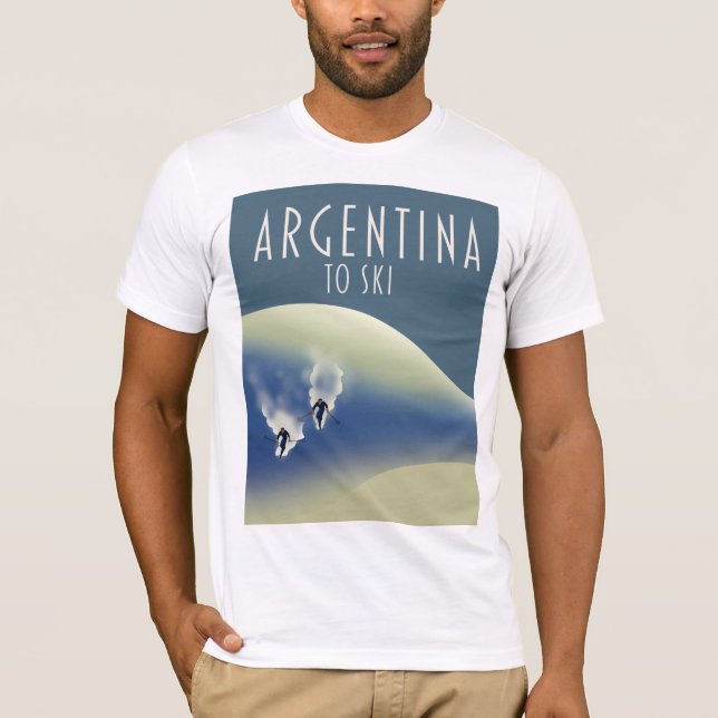 Argentina Vintage skidisplayaffisch T Shirt (Framsida)