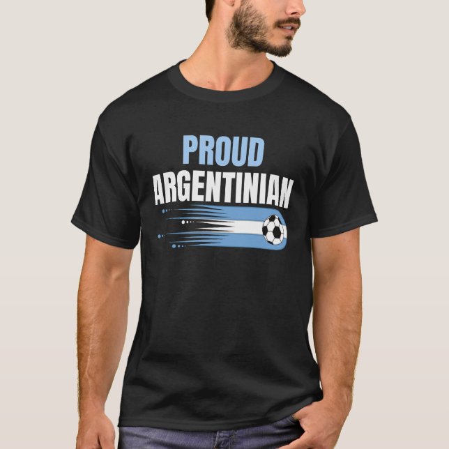 Argentina Vm Champions 2022 Proud T Shirt (Framsida)