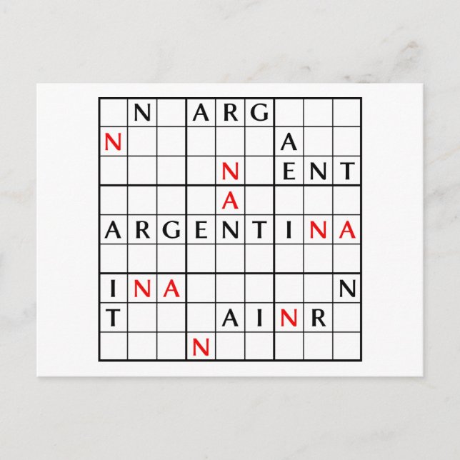 ARGENTINA VYKORT (Framsida)