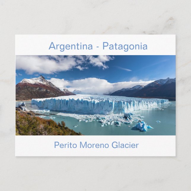 Argentina - vykort för Perito Moreno Glacier (Framsida)