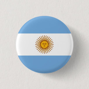 Argentinas (argentinska) Flagga Knapp