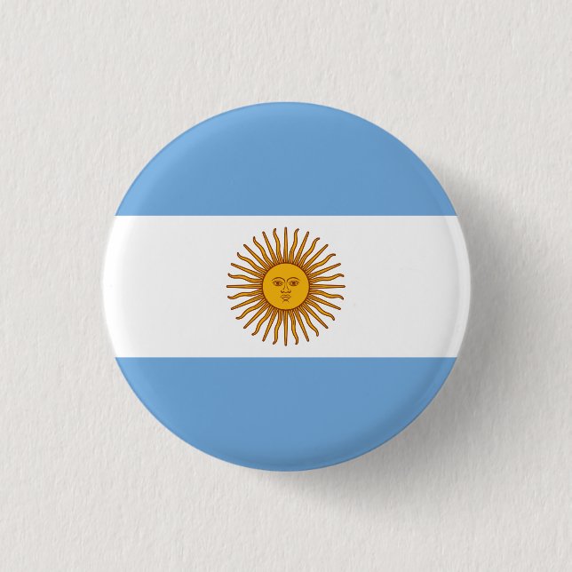 Argentinas (argentinska) Flagga Knapp (Framsida)