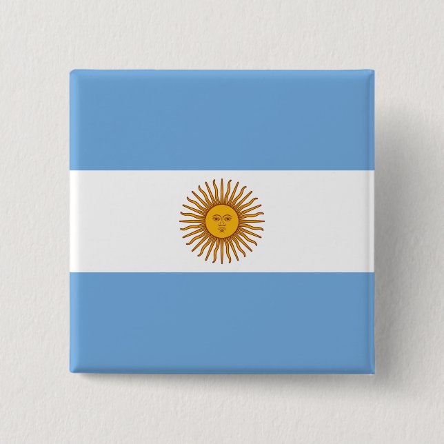 Argentinas (argentinska) Flagga Knapp (Framsida)