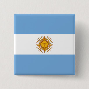 Argentinas (argentinska) Flagga Knapp