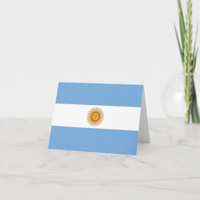 Argentinas (argentinska) Flagga Kort (Framsida)