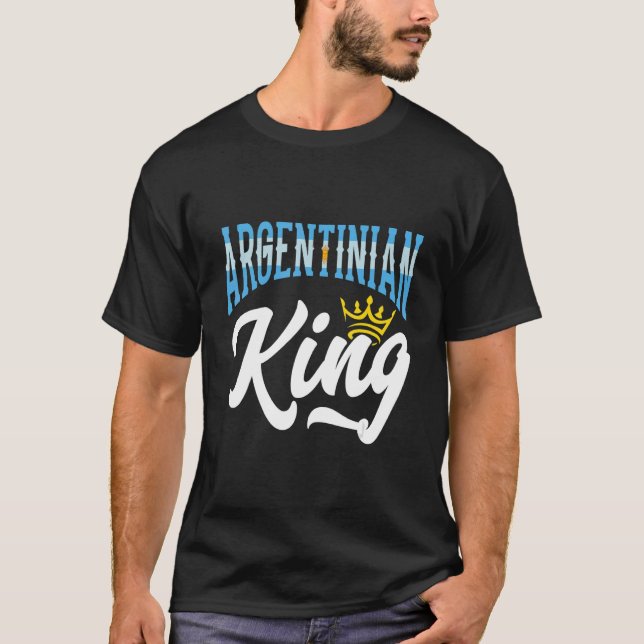 Argentinas argentinska Flagga T Shirt (Framsida)