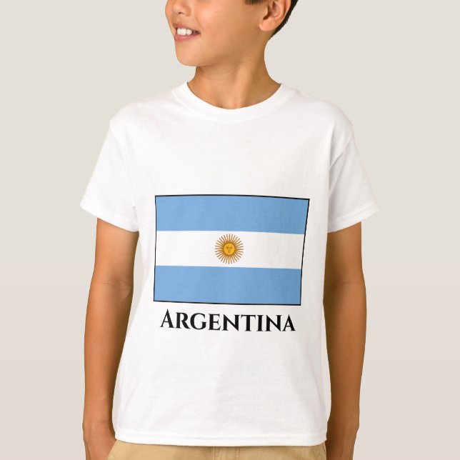 Argentinas (argentinska) Flagga T Shirt (Framsida)