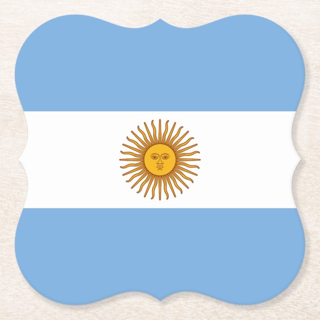 Argentinas (argentinska) Flagga Underlägg Papper (Framsida)