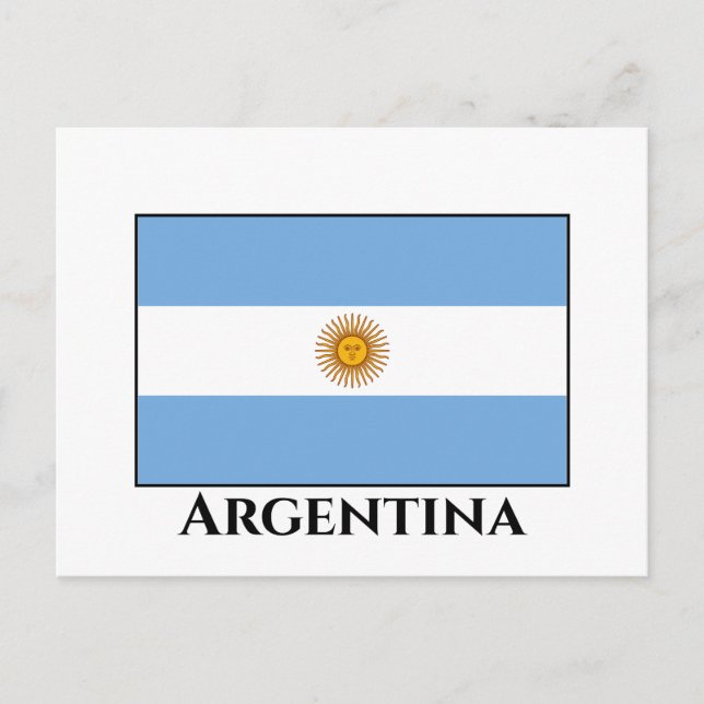 Argentinas (argentinska) Flagga Vykort (Framsida)