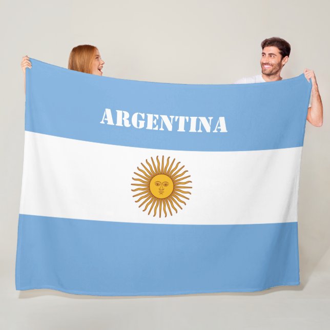 Argentinas argentinska fotbollsspelare fleecefilt (På plats)