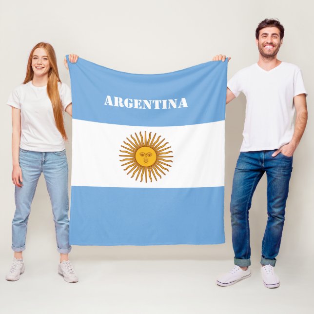 Argentinas argentinska fotbollsspelare fleecefilt (På plats)