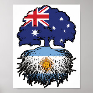Argentinas australiska Australien Träd Root Poster