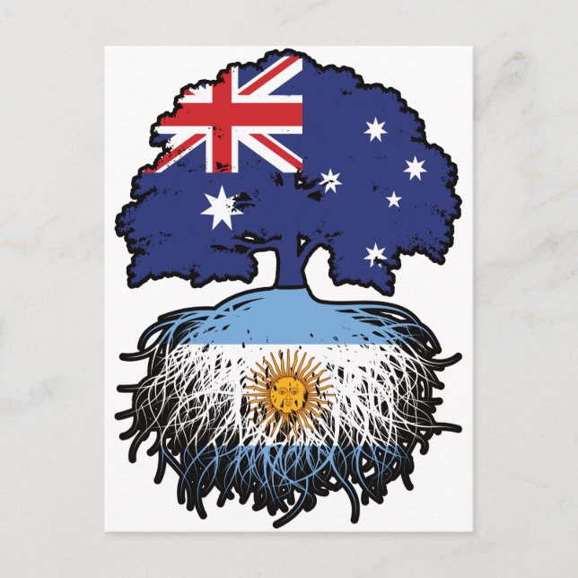 Argentinas australiska Australien Träd Root Vykort (Framsida)