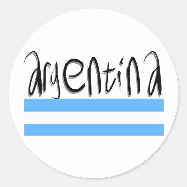 Argentinas design! runt klistermärke (Framsida)