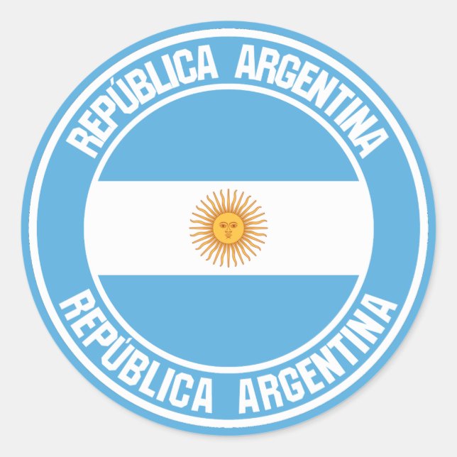 Argentinas Emblem Runt Klistermärke (Framsida)