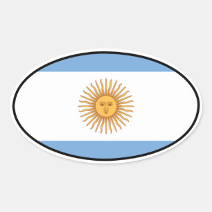 Argentinas Euro Sticker Ovalt Klistermärke